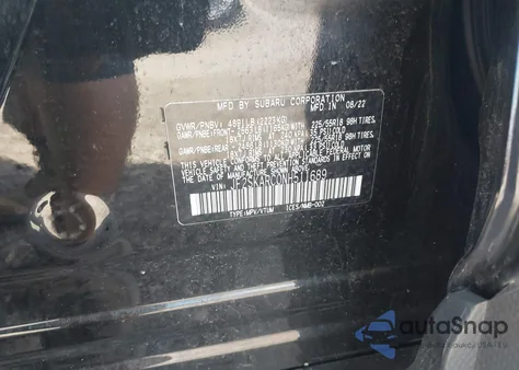 2022 Subaru Forester Touring из США, поврежденный, VIN JF2SKARC0NH511689